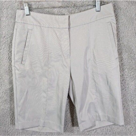 Gray IZOD Golf Bermuda Shorts Tailored Stretch Polyester Size 6 Women's - Picture 1 of 8